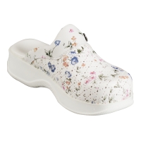 Dr Mitra Sabot with bloomy slipper for women K109-White