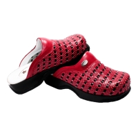Dr Mitra  orthopaedic Sabot Knitted slipper for women K510-Red