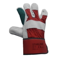 Starline E-51 fortified leather gloves-Red