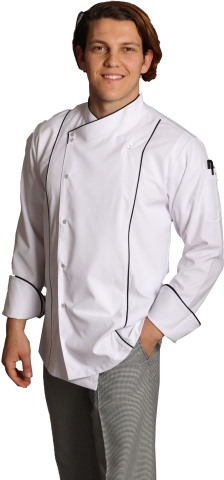 T Model Aşçı ceketi 3 biyeli-Beyaz